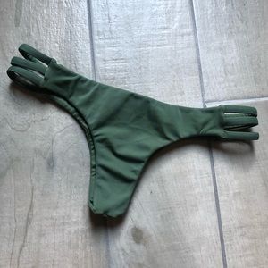 Stone fox swim Strappy thong bikini bottom.